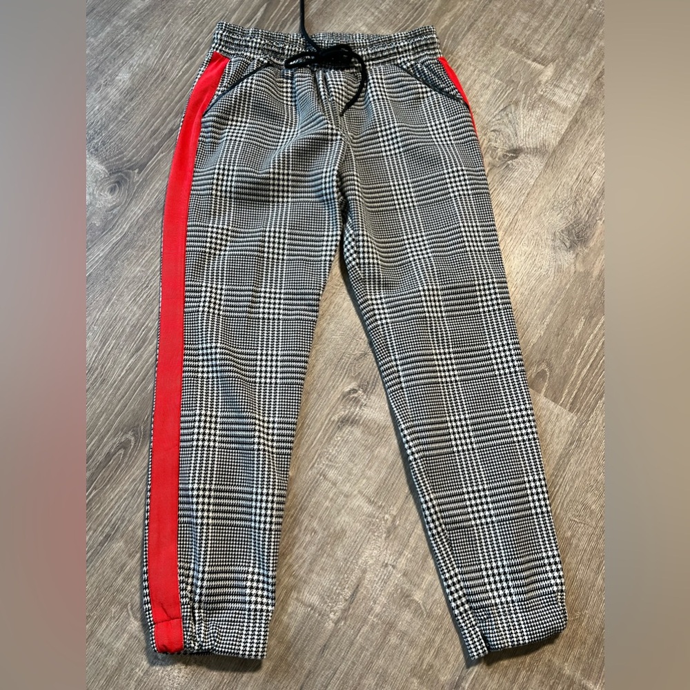 David Lerner New York Evereve Houndstooth Slim Track Jogger-‎ XS